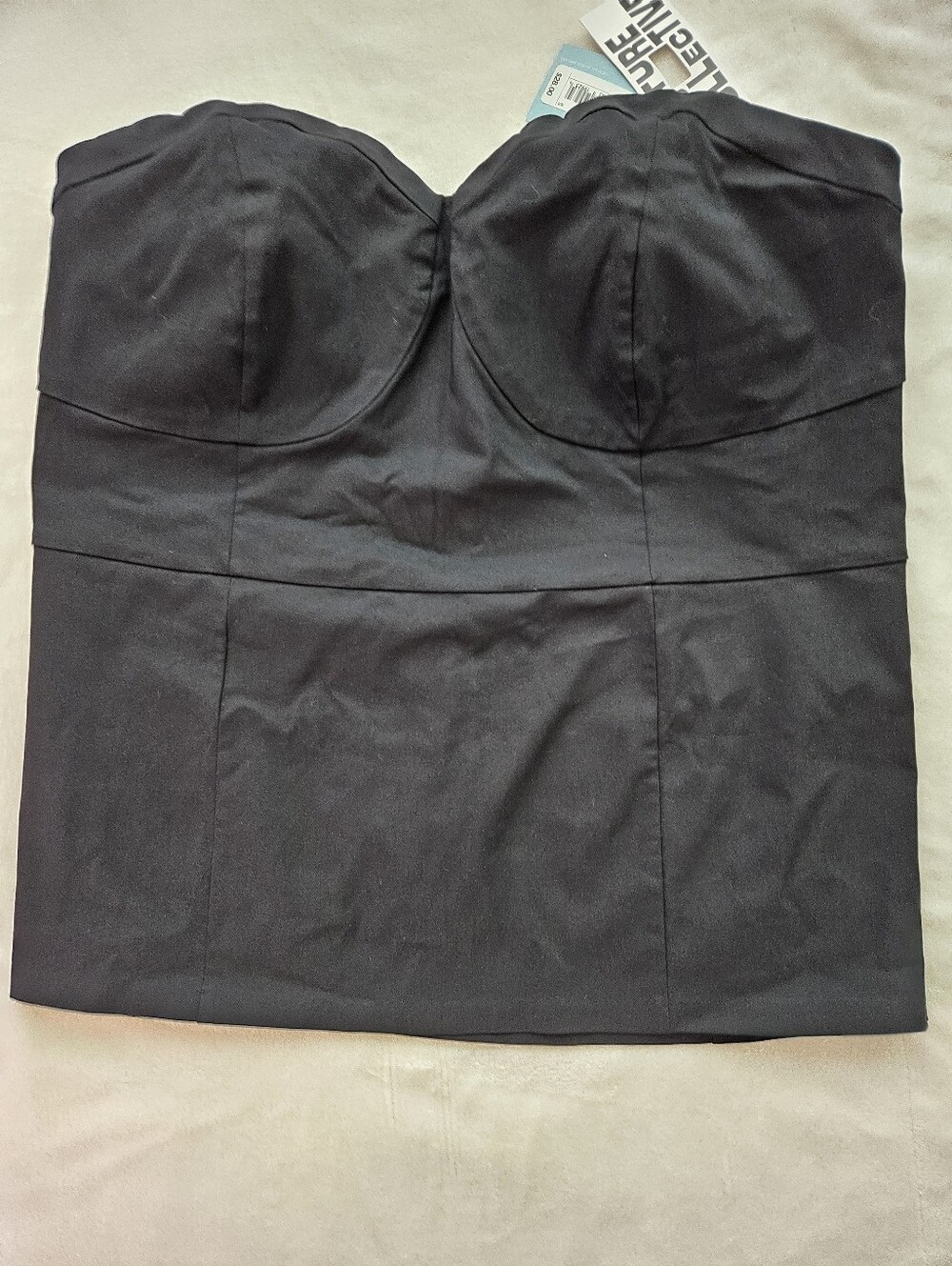 Strapless Black Bustier Top